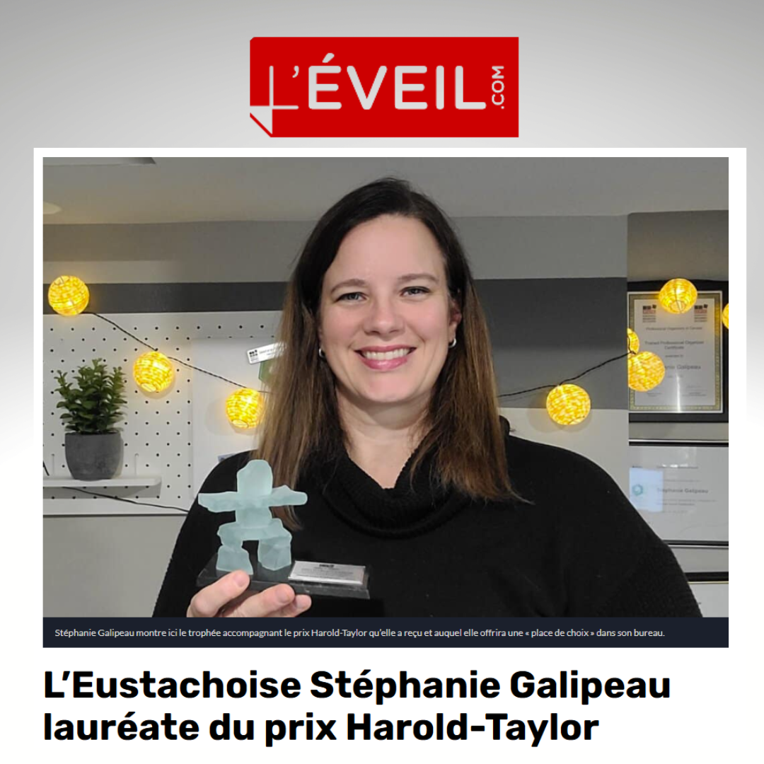 Article dans l'Éveil Journal St-Eustache Stéphanie Galipeau