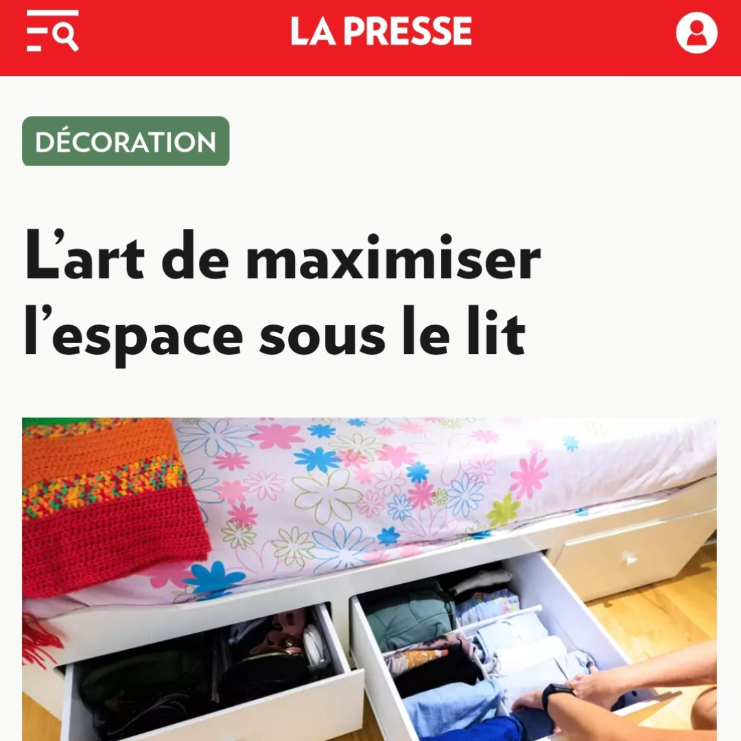 la presse article organisation sous le lit collaboration stephanie Galipeau